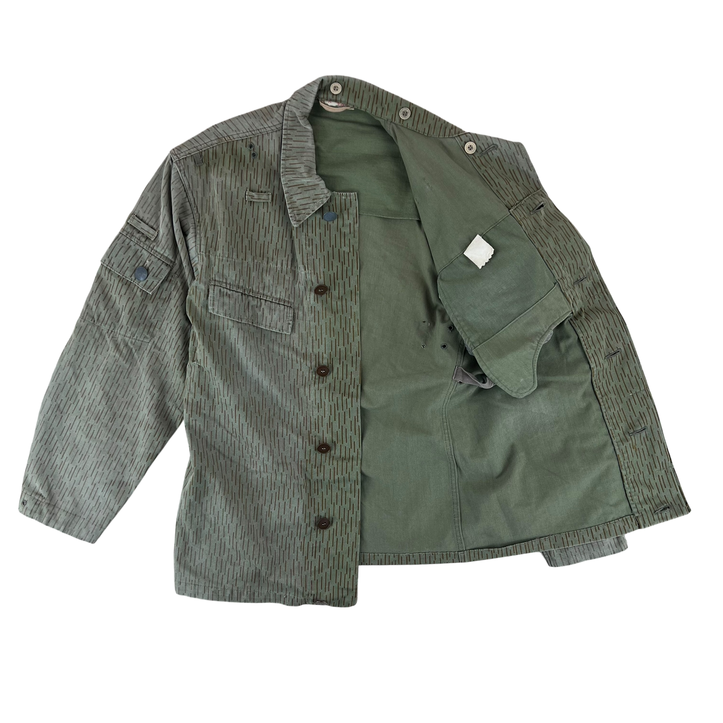 East German Army NVA DDR Raindrop Strichmuster Camouflage Jacket - Medium k44