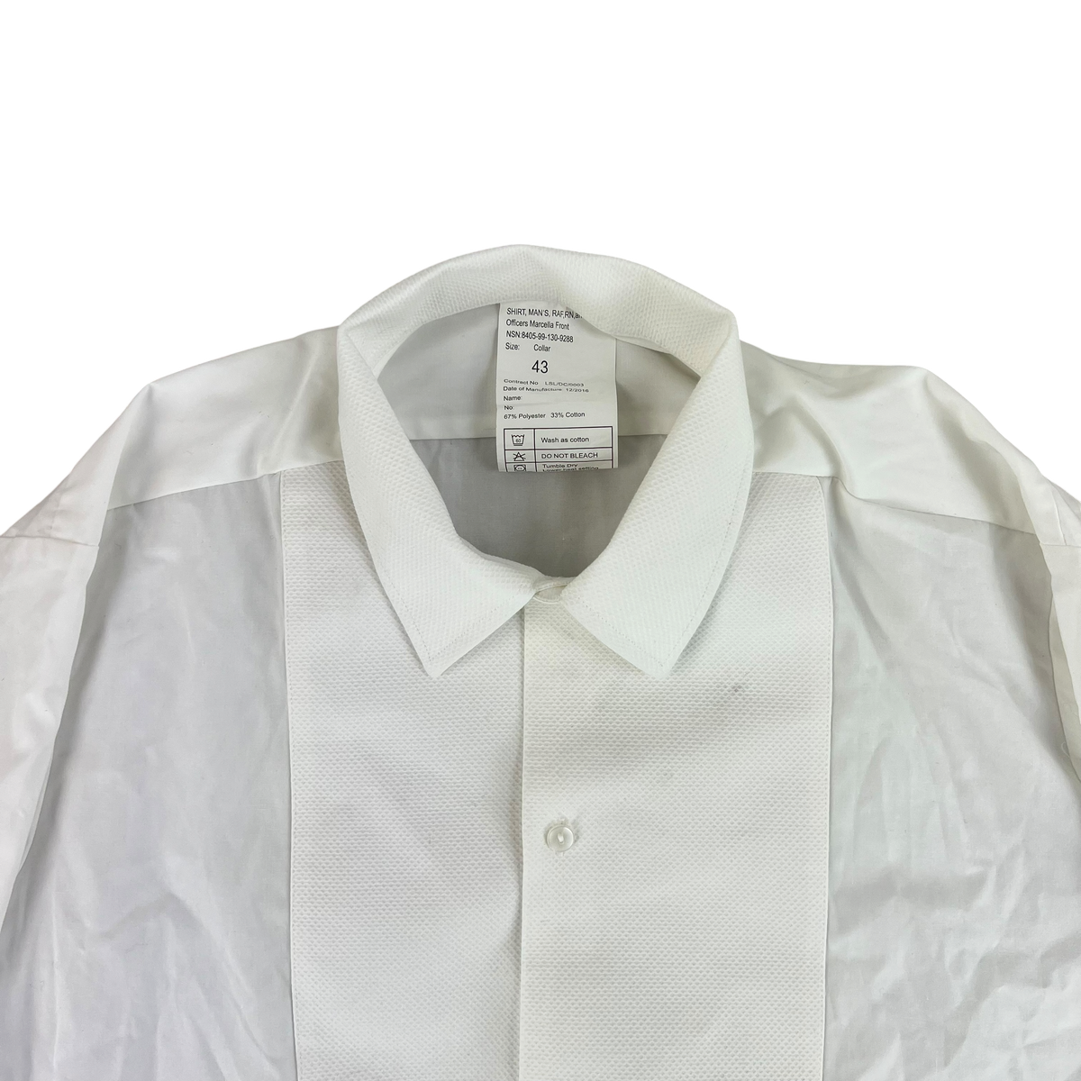 British Army White Marcella Mess Dress Shirt - X Large C43