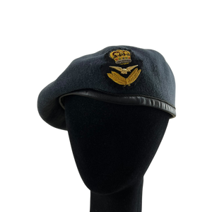 British RAF Beret w/ Officer's Badge - Large