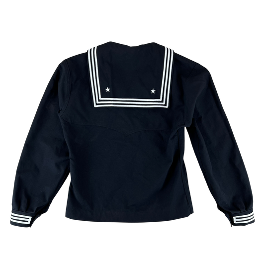 US Navy Sailor's Black Blue Crackerjack Jumper Top - Medium 38R