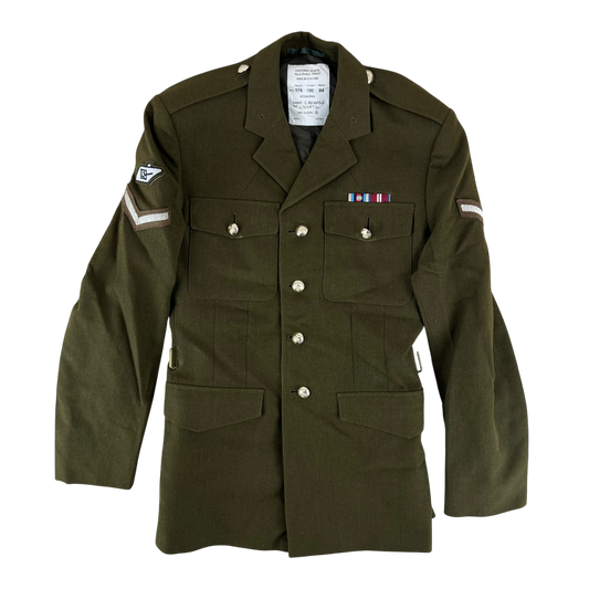 British Army 1980 Pattern No. 2 Olive Green Dress Jacket - Royal Tank Regiment - Medium 176/100