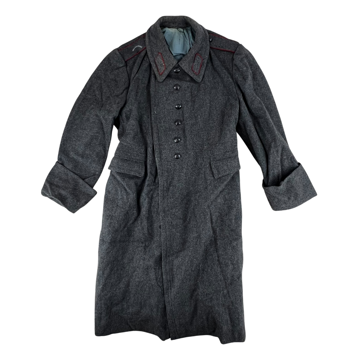 Bulgarian People's Army 70s Grey Wool Greatcoat - Medium
