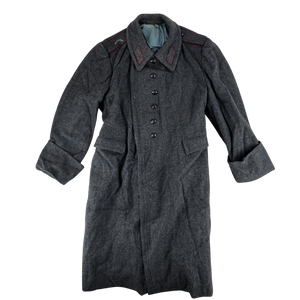 Bulgarian People's Army 70s Grey Wool Greatcoat - Medium