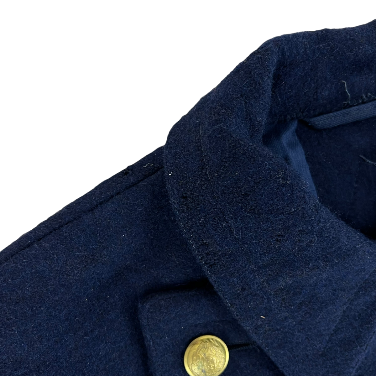 Romanian People's Navy 80s Blue Wool Greatcoat - Medium