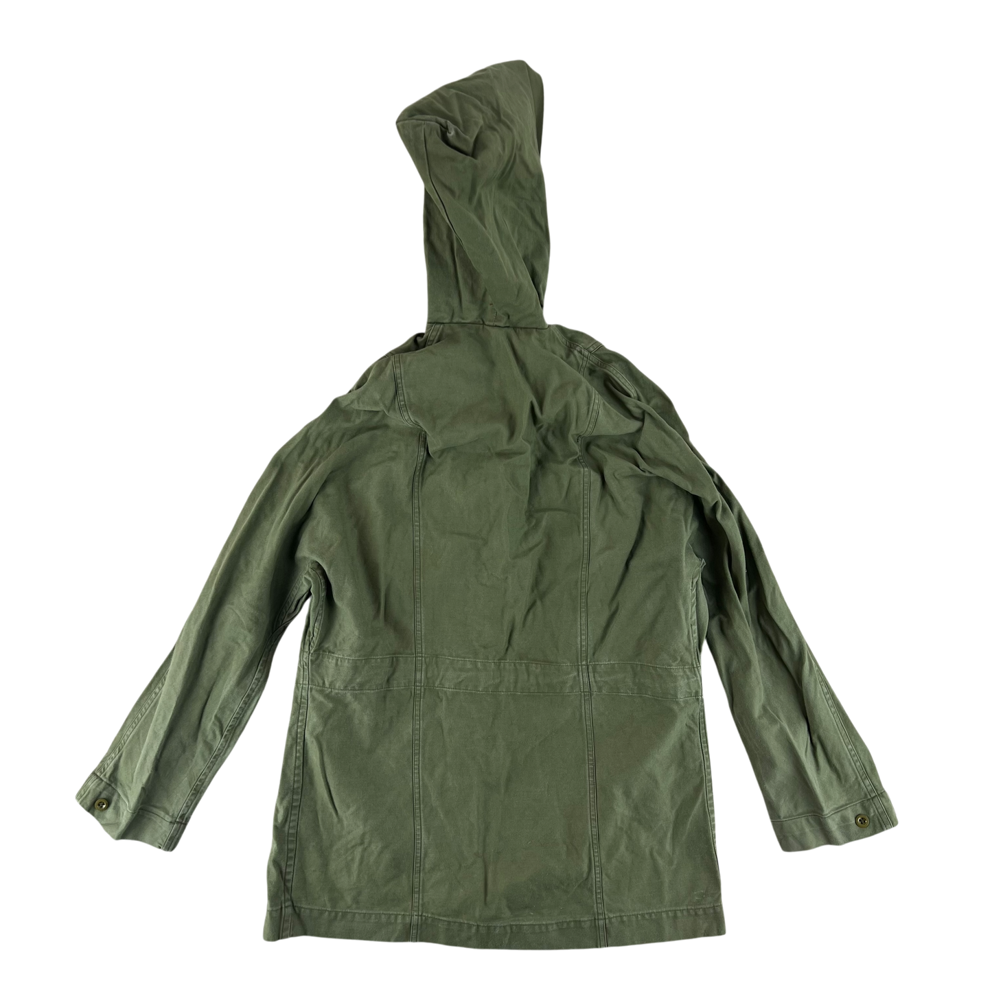 British Army 60s Olive Green Women's Working Dress Parka - Medium SIZE 9