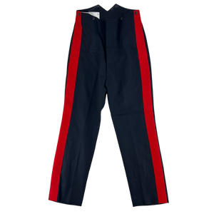 British Army Footguards Officers' Black Red Stripe Trousers - W32 L30.5