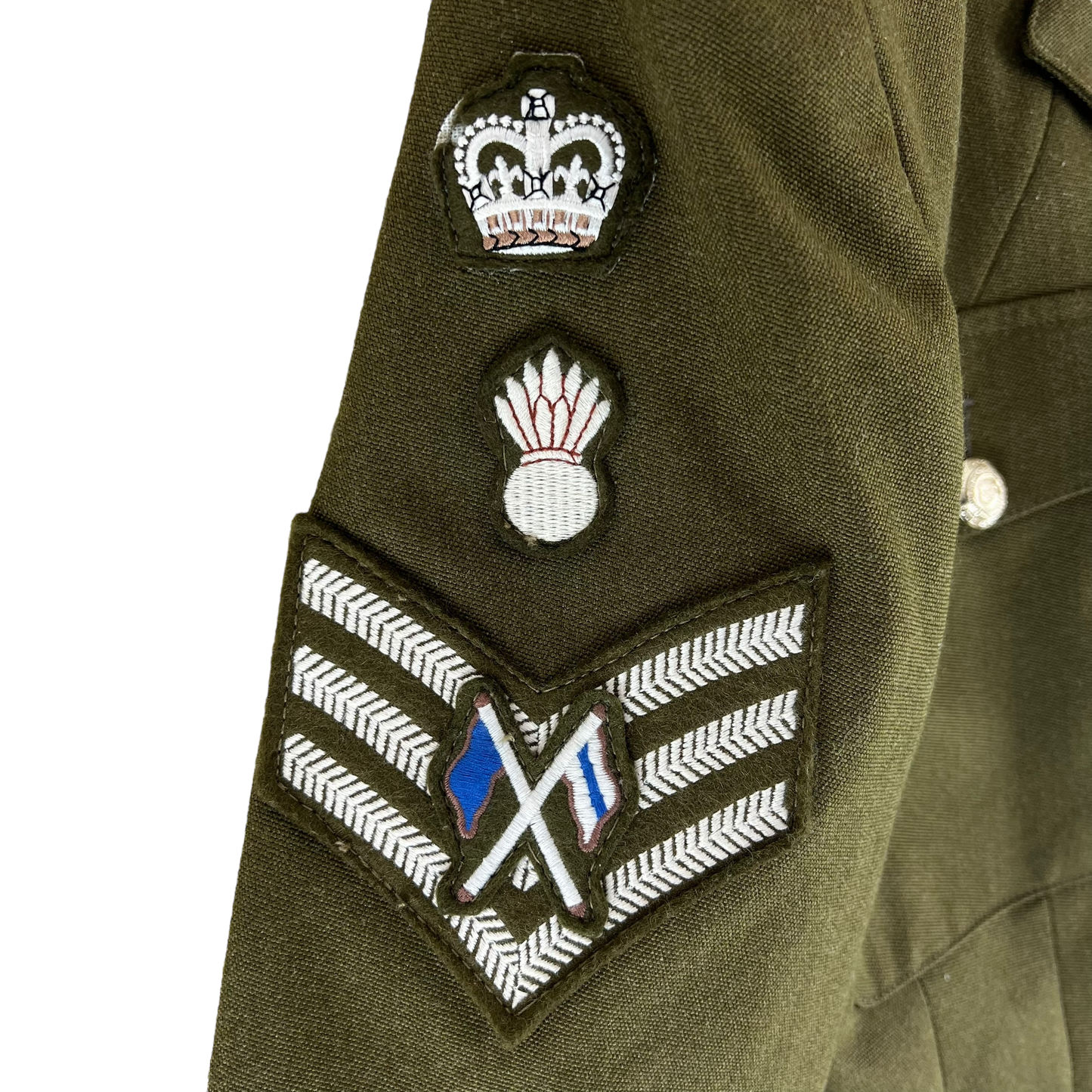 British Army Old Pattern No. 2 Olive Green Dress Jacket - Royal Engineers - Large 176/104