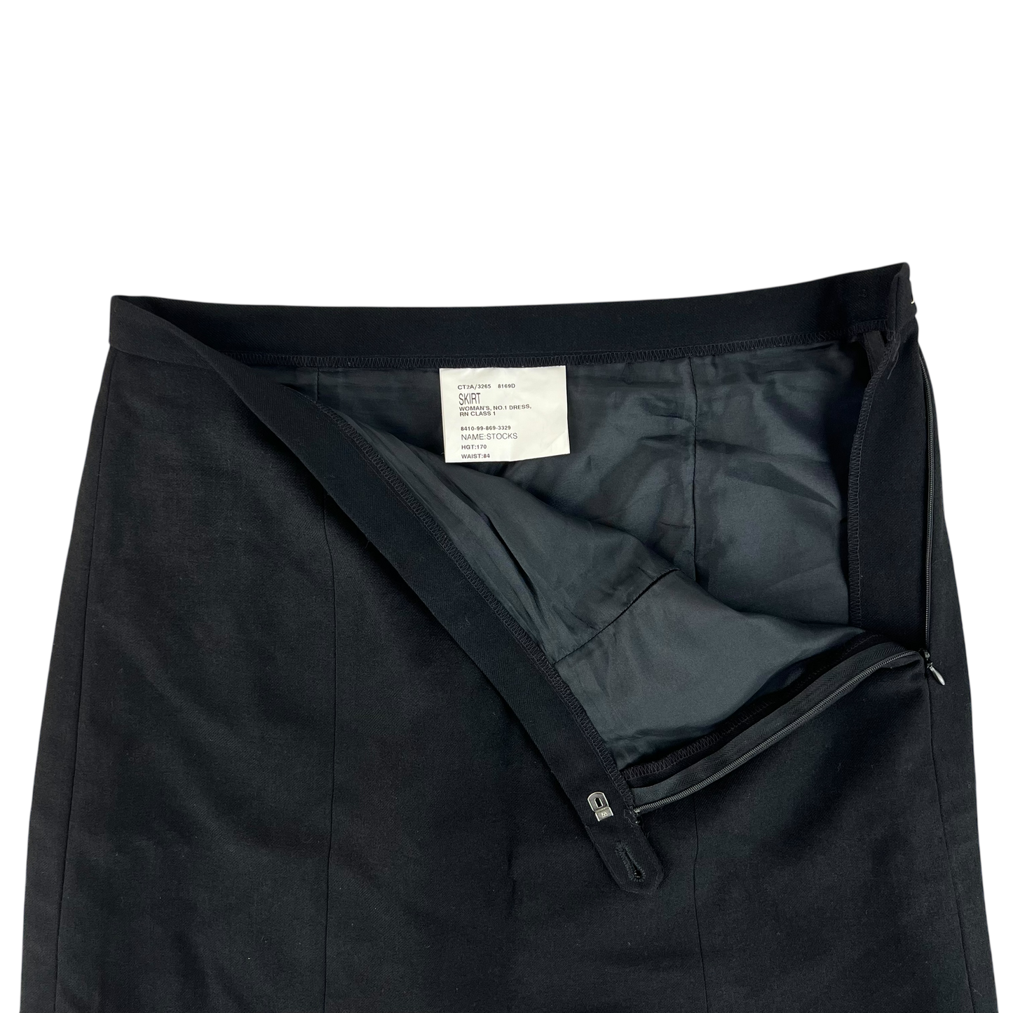 British Royal Navy Women's No. 1 Class 1 Dress Black Skirt - W32 L26