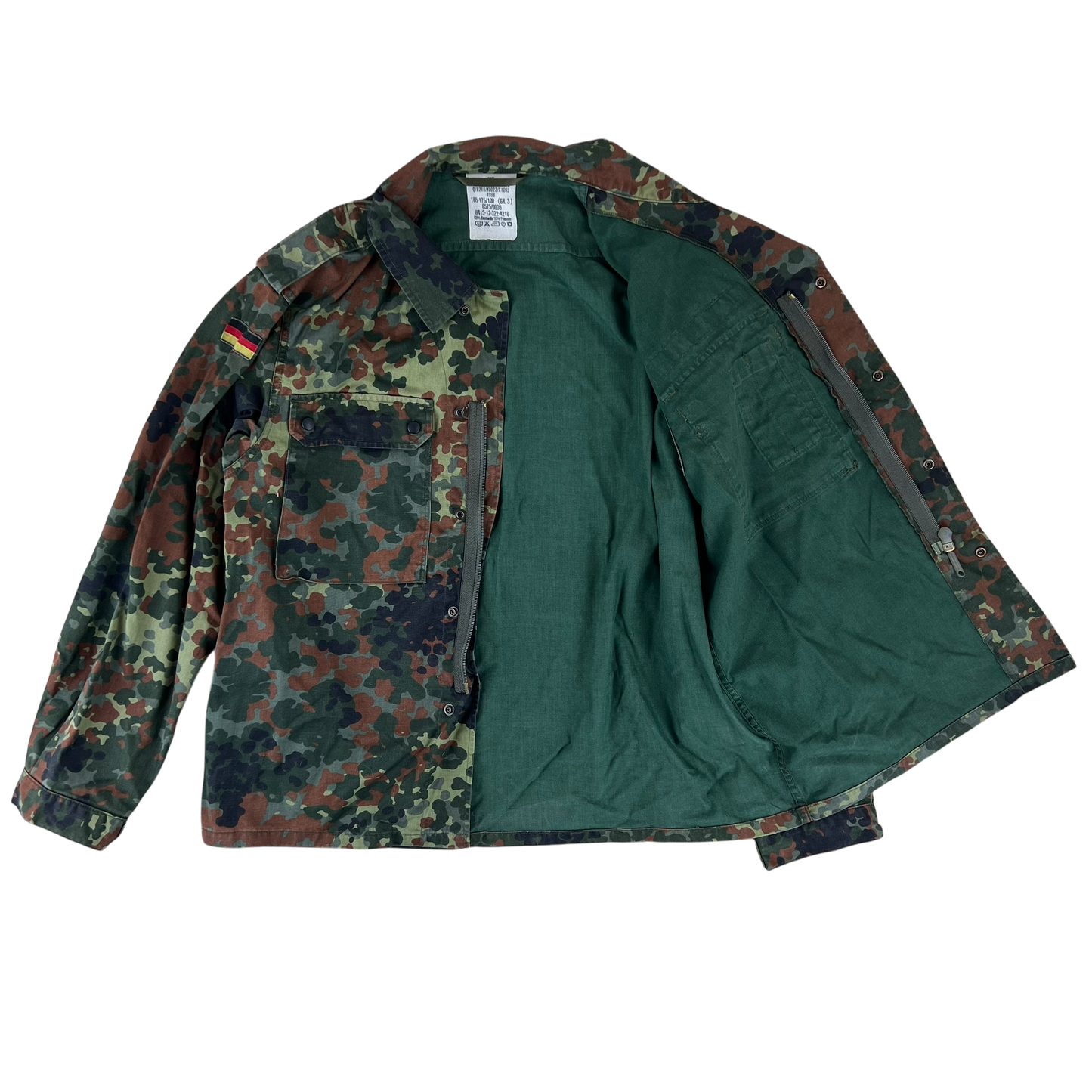 German Army Flecktarn Camouflage Long Sleeve Field Shirt - Large GrNr 3