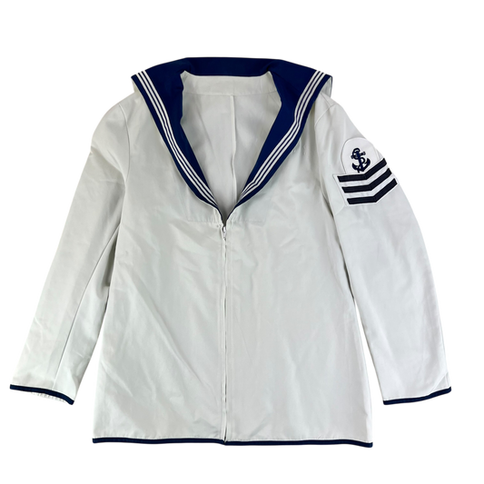 British Royal Navy Class II White Jumper Sailor's Top - X Large 188/124