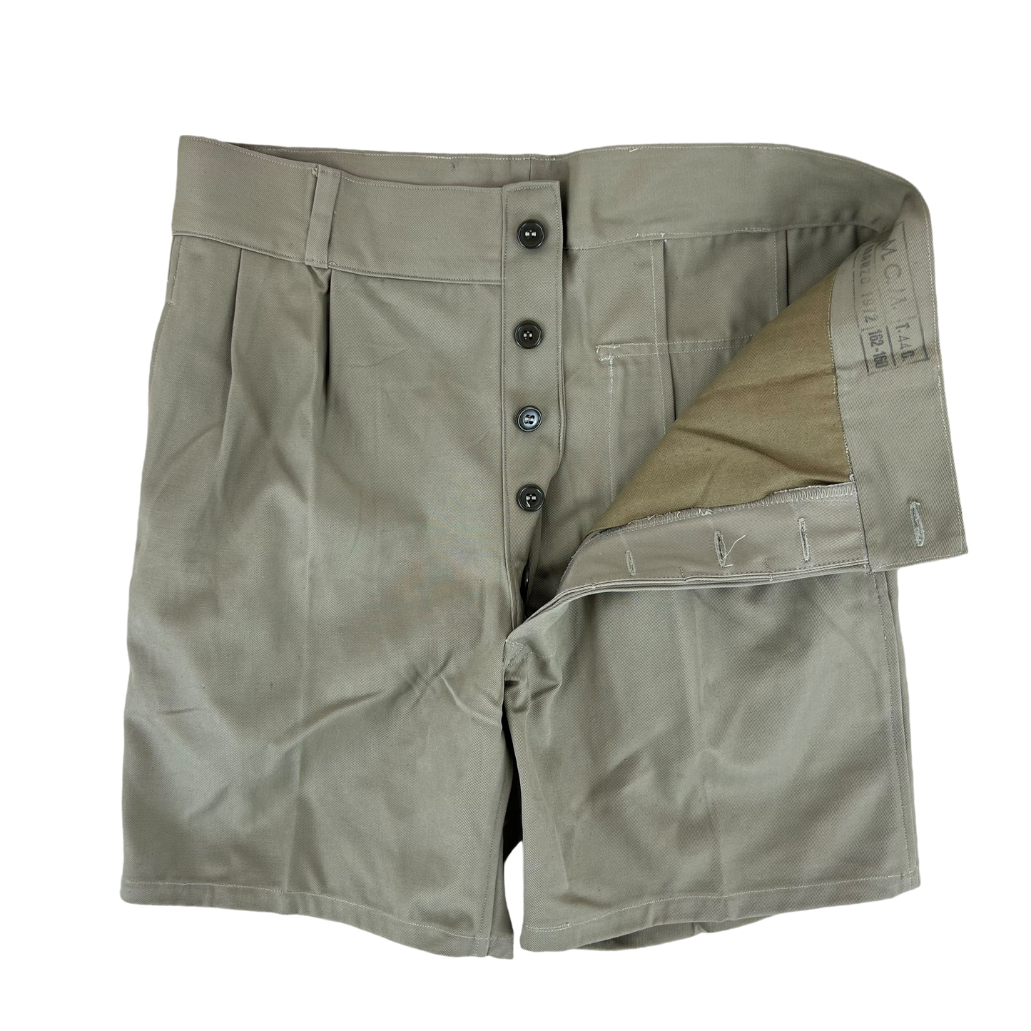 Italian Army Vintage Stone Chino Shorts - W29