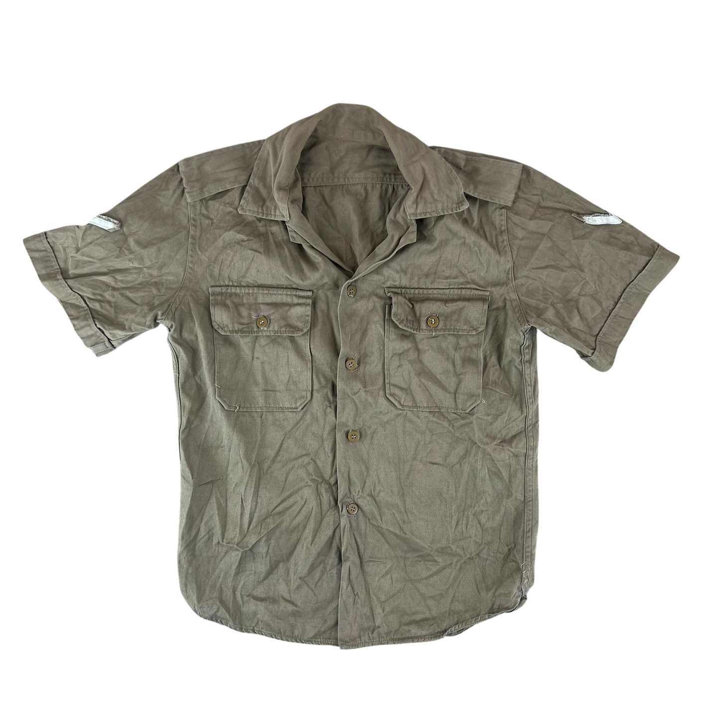 Greek Army M65 Khaki Shirt Short Sleeve - Small