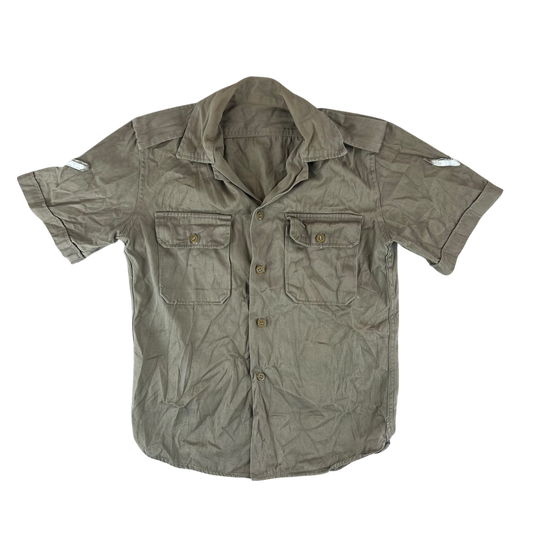 Greek Army M65 Khaki Shirt Short Sleeve - Small
