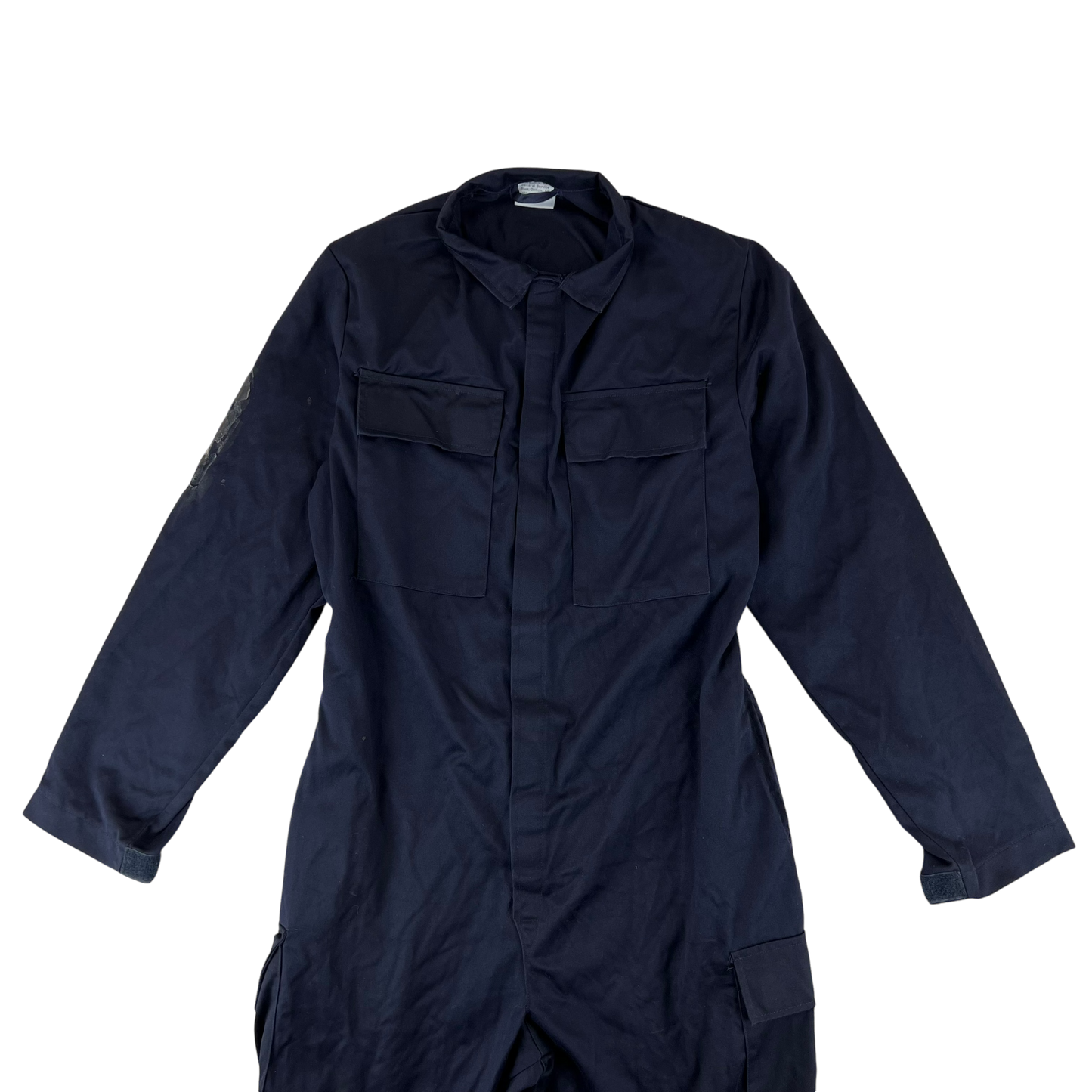 British Royal Navy Cotton Blend Work Coveralls Navy Blue - Medium 180/100