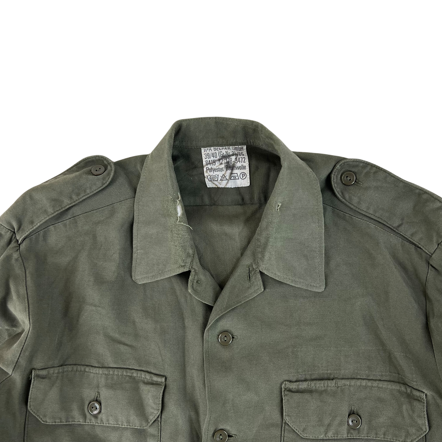 German Army Olive Green Long Sleeve Field Shirt - Medium GrNr3