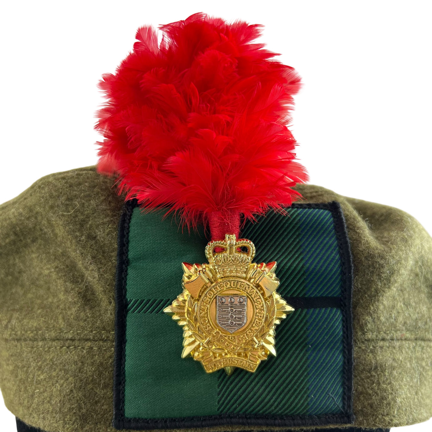 British Army Tam o Shanter w/ Badge & Plume - Royal Logistic Corps - Medium