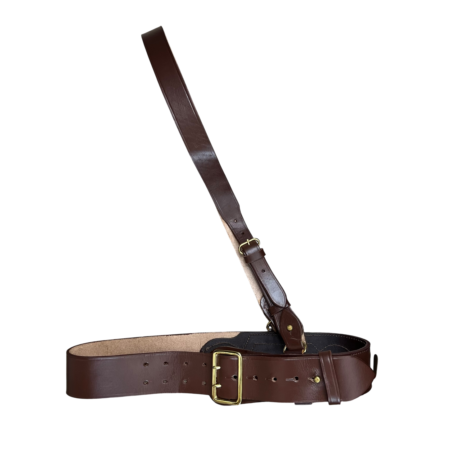 British Army Brown Sam Browne's Leather Belt - Large