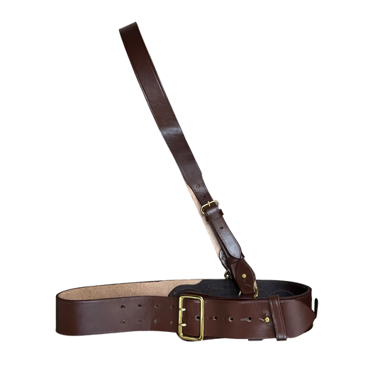British Army Brown Sam Browne's Leather Belt - Large