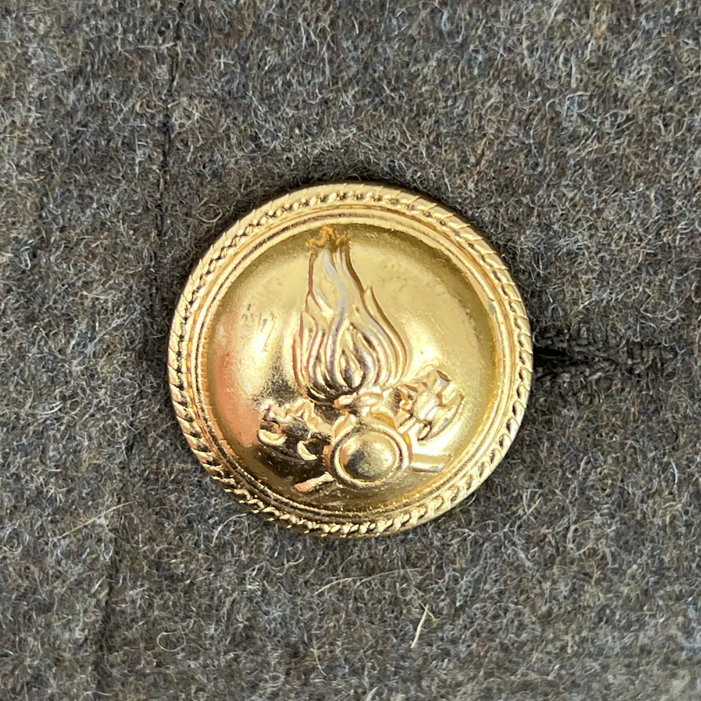 Italian Army 70's Khaki Greatcoat - Military Fire Brigade - Medium