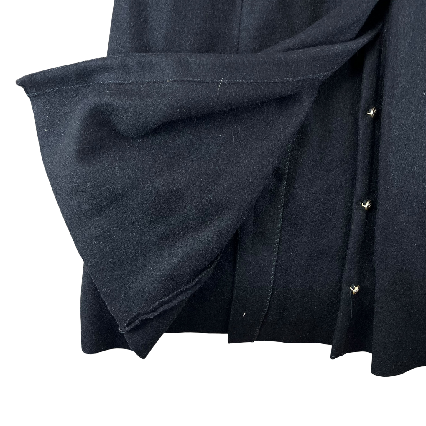 Soviet Navy Black Wool Greatcoat - Small