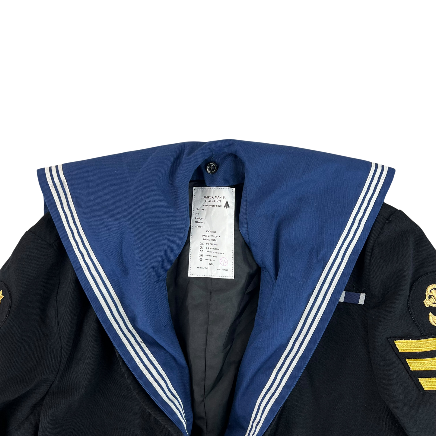 British Royal Navy Class II Jumper Sailor's Top - X Large 120L