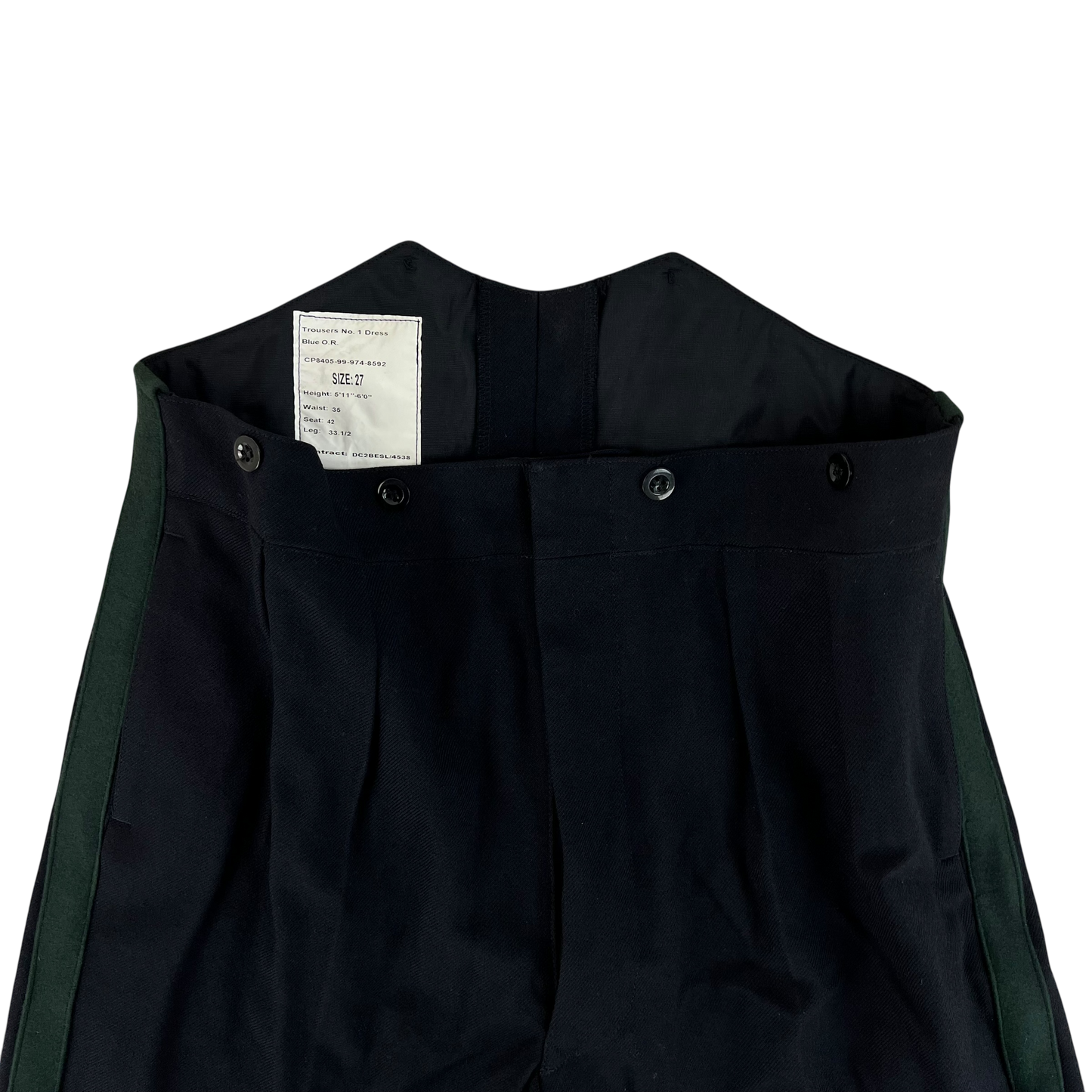 British Army No1 Blues Dress Trousers - Light Infantry / Rifles - W36 L33
