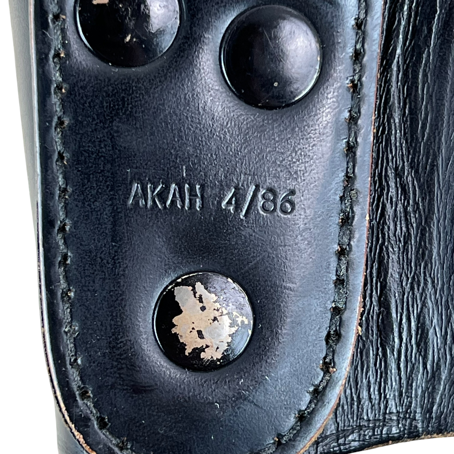 West German Police AKAH Black Leather Holster