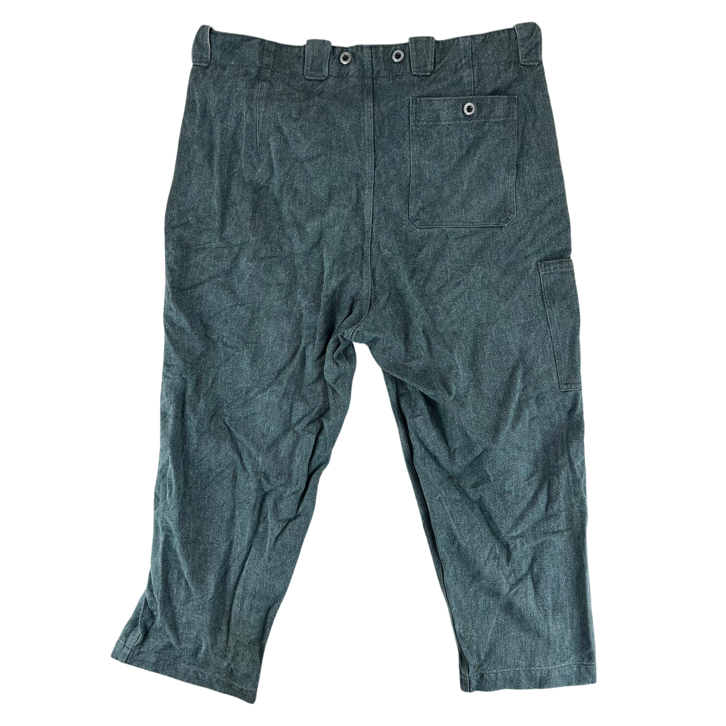 Swiss Army 60s Sage Green Denim Work Trousers - W42 L26