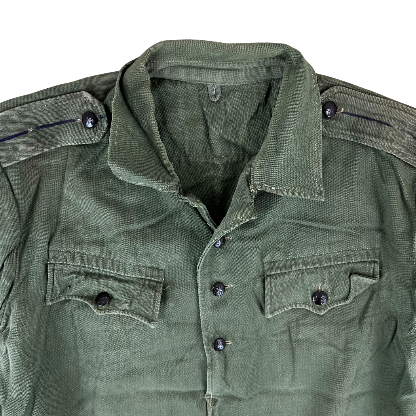 Bulgarian People's Army Cotton Olive Green Cossack Shirt - Large