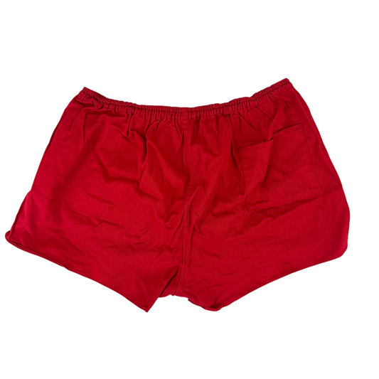 West German Army Cotton PT Red Swim Shorts - Medium