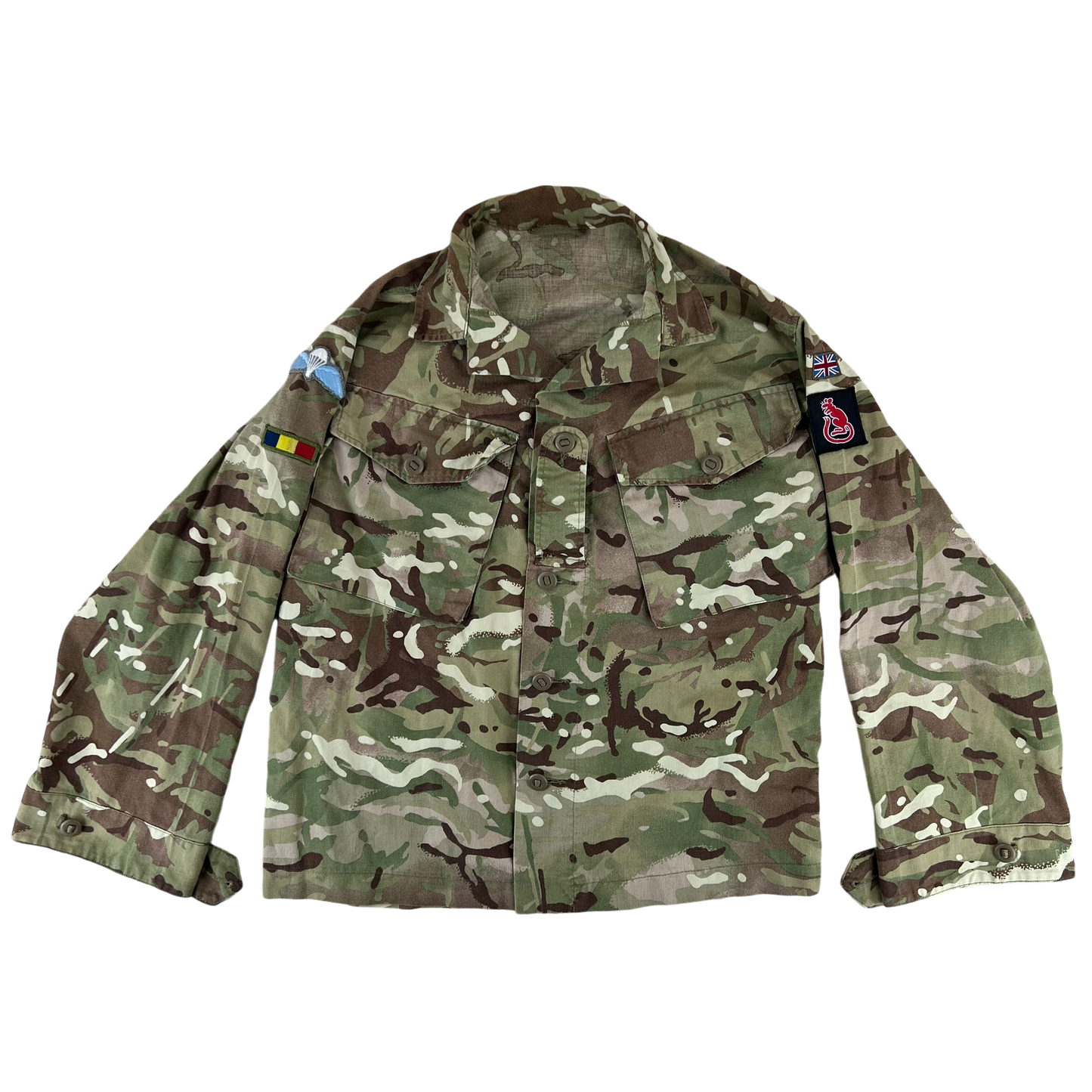 British Army MTP Camouflage Barracks Shirt w/ Patches - Medium 170/96