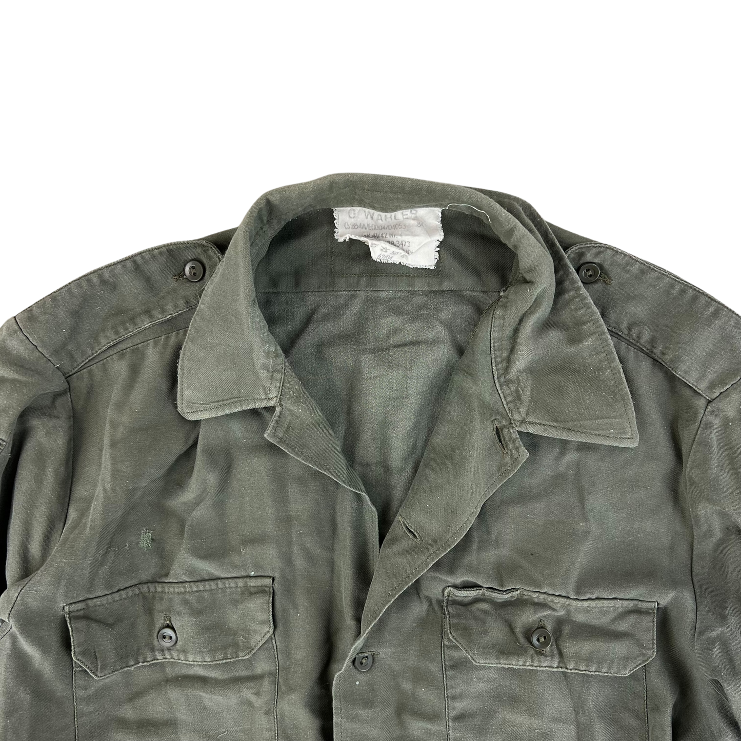 German Army Olive Green Long Sleeve Field Shirt - Large GrNr4