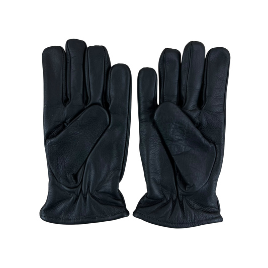 Dutch Army Black Leather Biker's Dispatch Gloves - Small - Medium Size 8