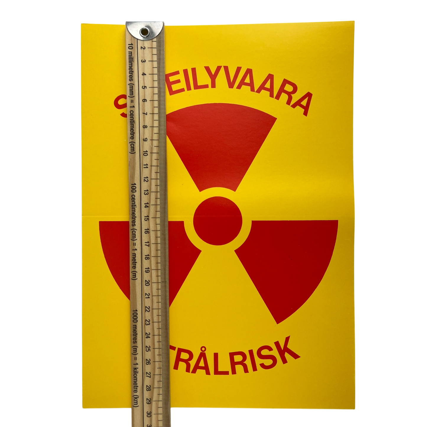 Finnish Army M64/65 Warning Sign - "Radiation Hazard"