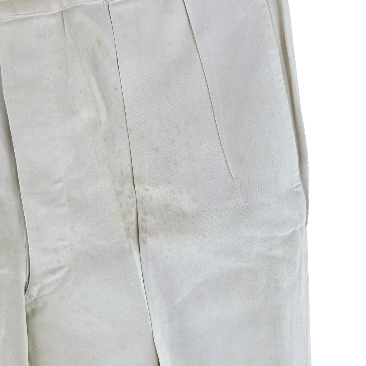 British Merchant Navy 50s Tropical White Trousers - W36 L30