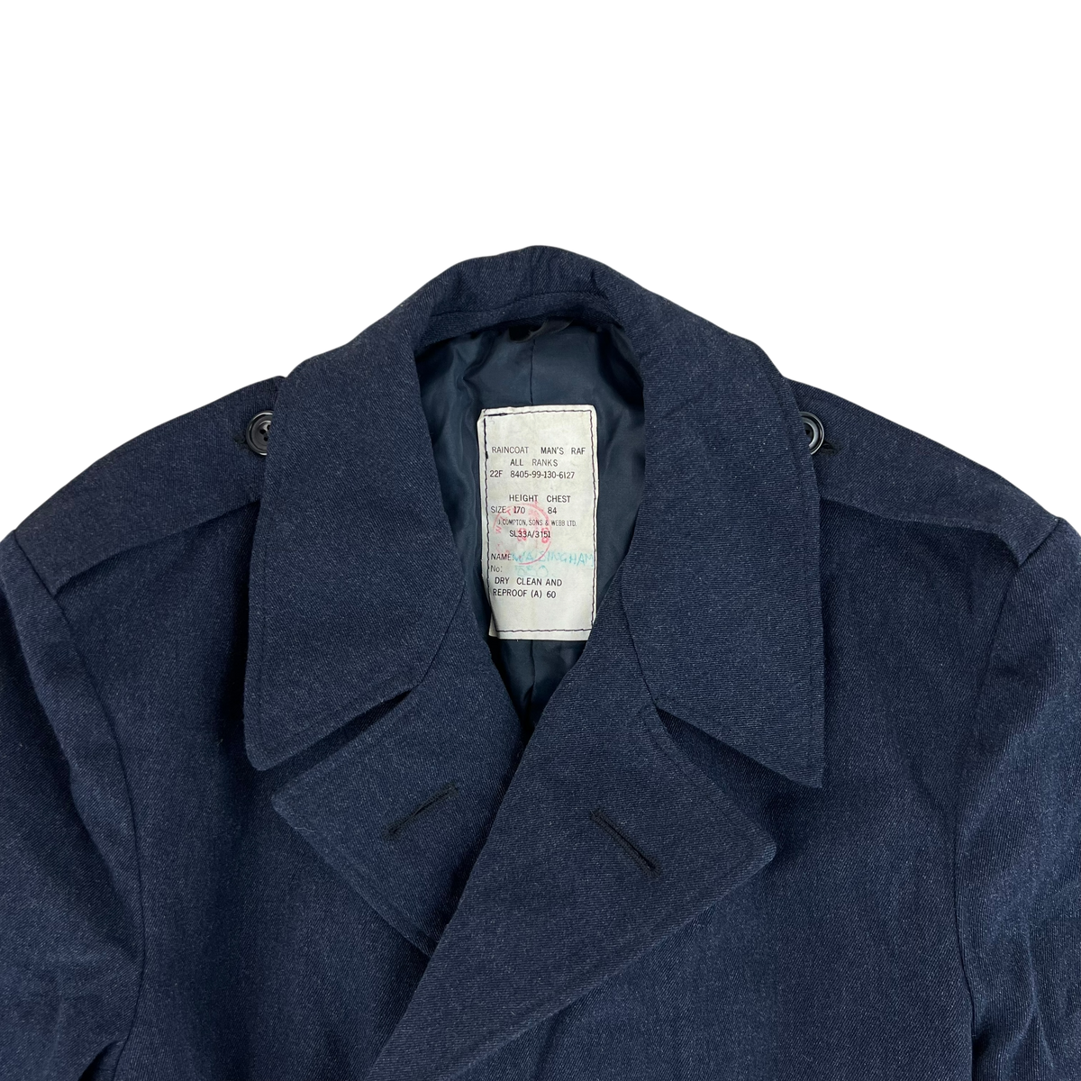 British Royal Air Force Raincoat Trench Coat - Small 170/84