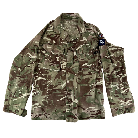 British Army MTP Camouflage Barracks Shirt w/ Patches - Large 190/104