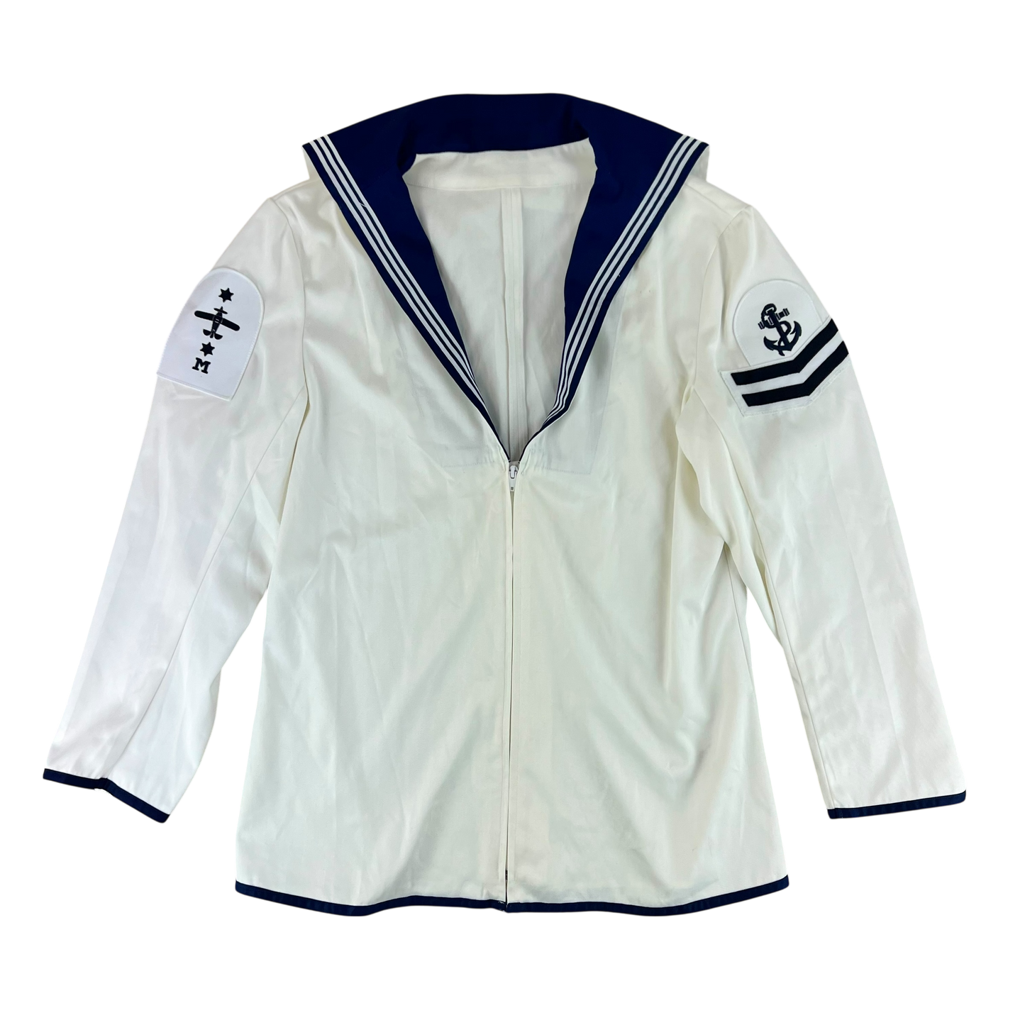 British Royal Navy Class II White Jumper Sailor's Top - X Large 182/116