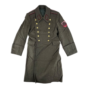 Bulgarian Army Khaki Wool Greatcoat - Small