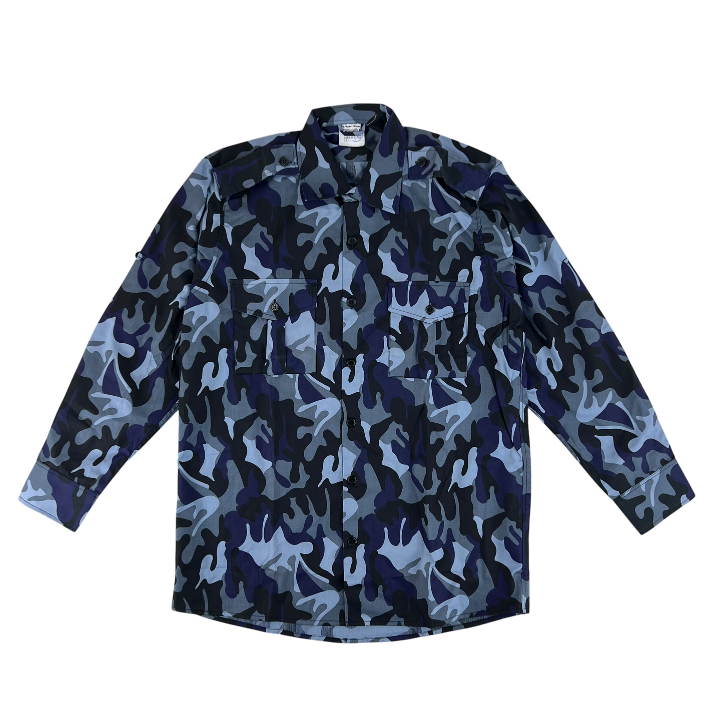 Romanian Army / Police M1990 Blue Leaf Camouflage Long Sleeve Shirt - Medium