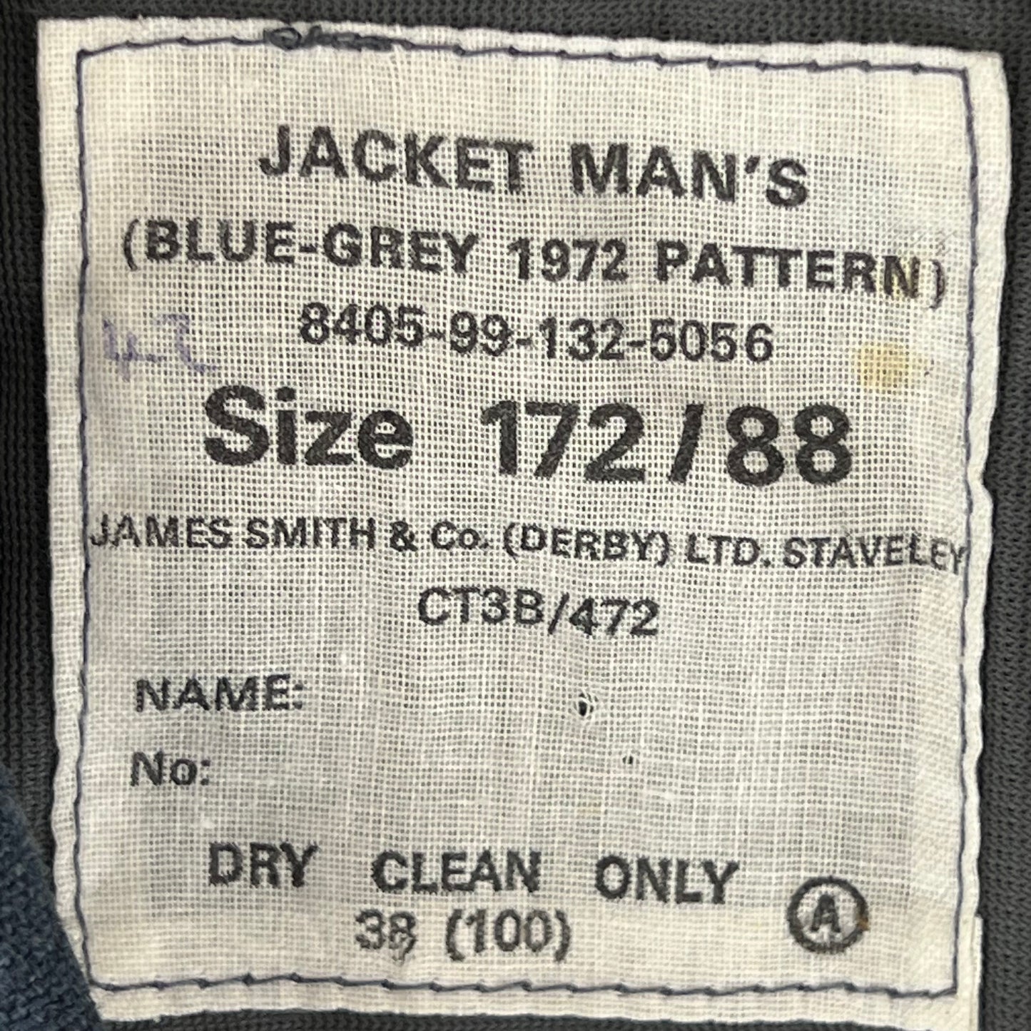 British Air Force RAF 72 Pattern GP Jacket - Small 172/88