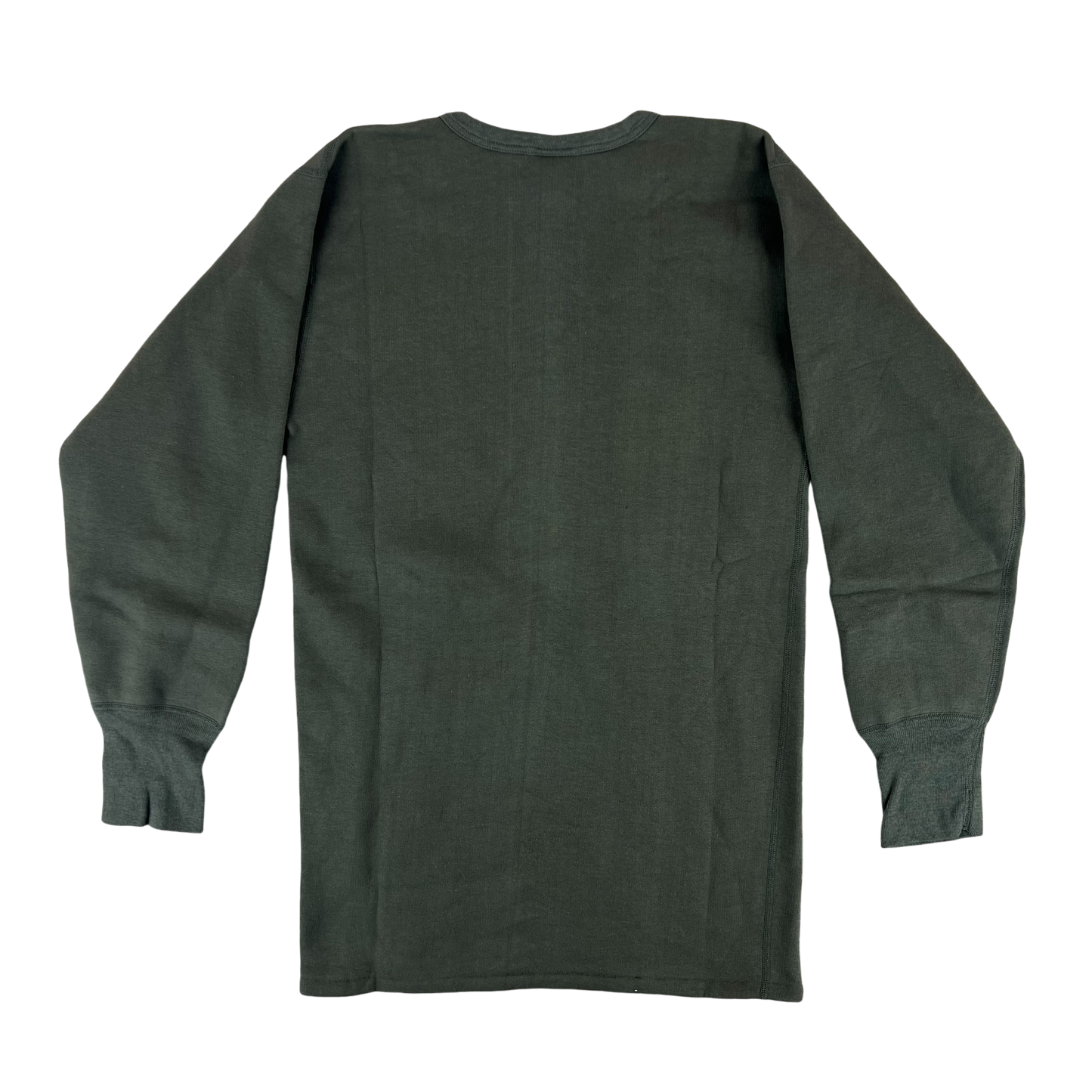 French Army Sweatshirt / Thermal T Shirt Pullover 70s Sage Grey - Small