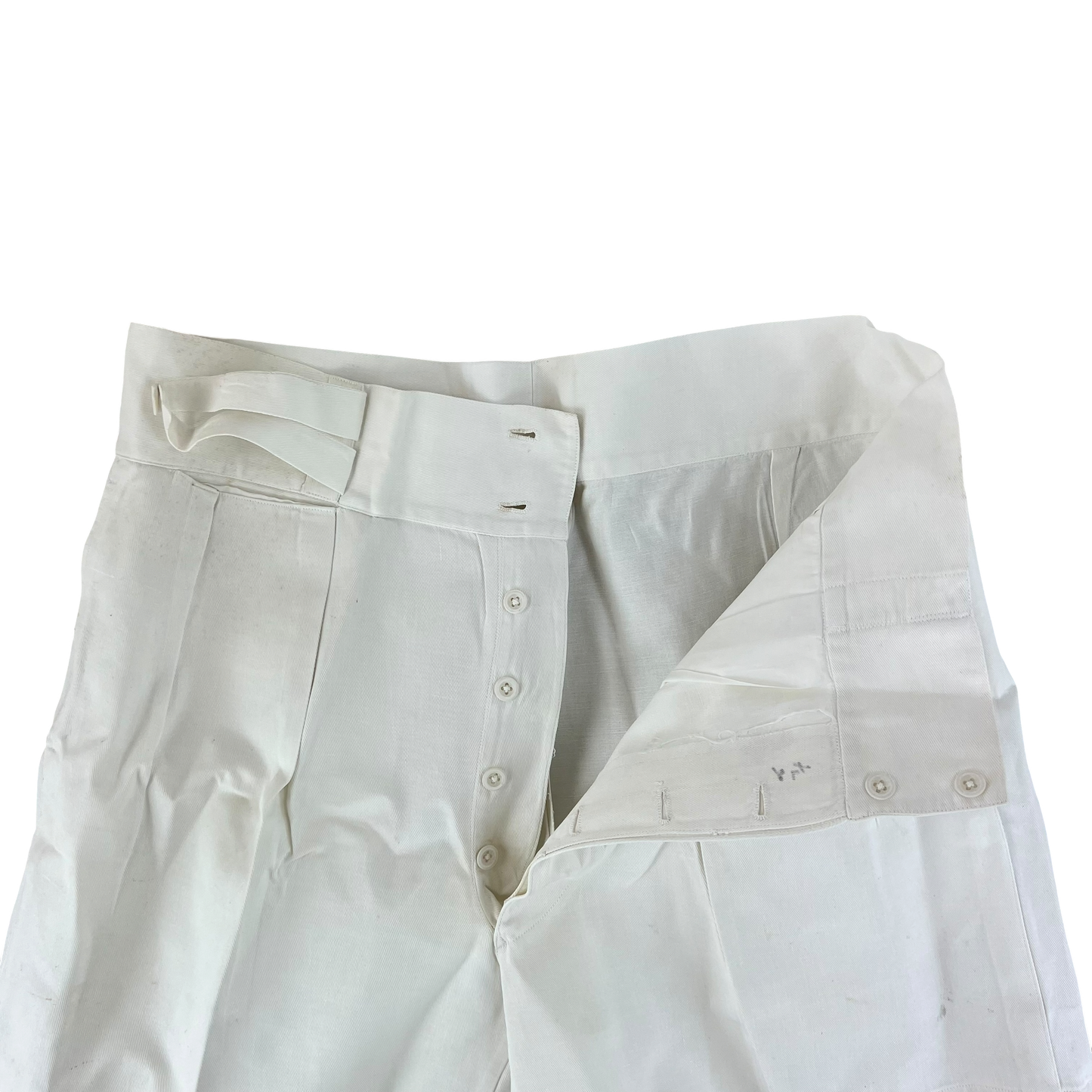British Merchant Navy 50s Tropical White Shorts - W36