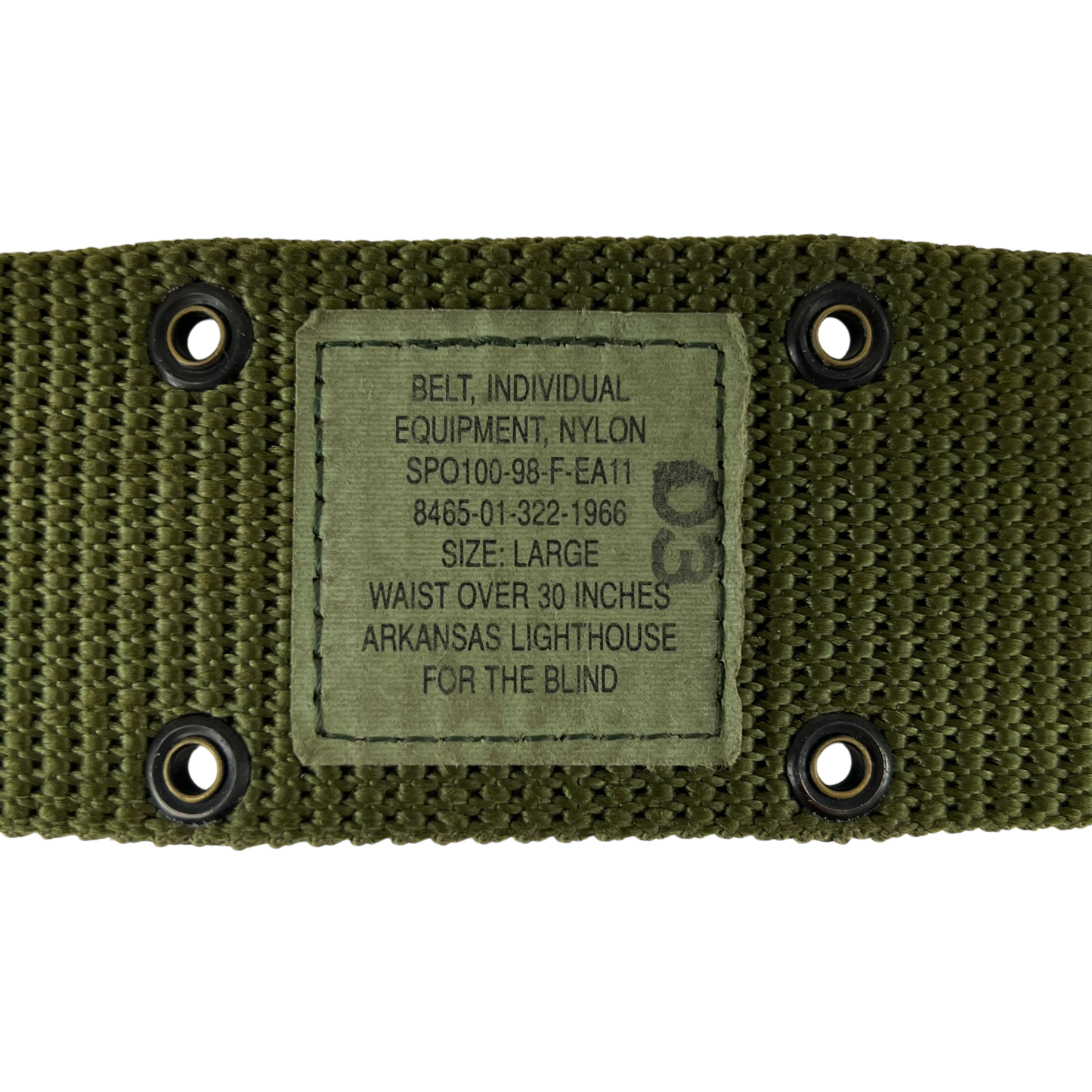 US Army Webbing Olive Green Duty Belt - Large