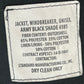 US Army Black Windbreaker Jacket - Medium S