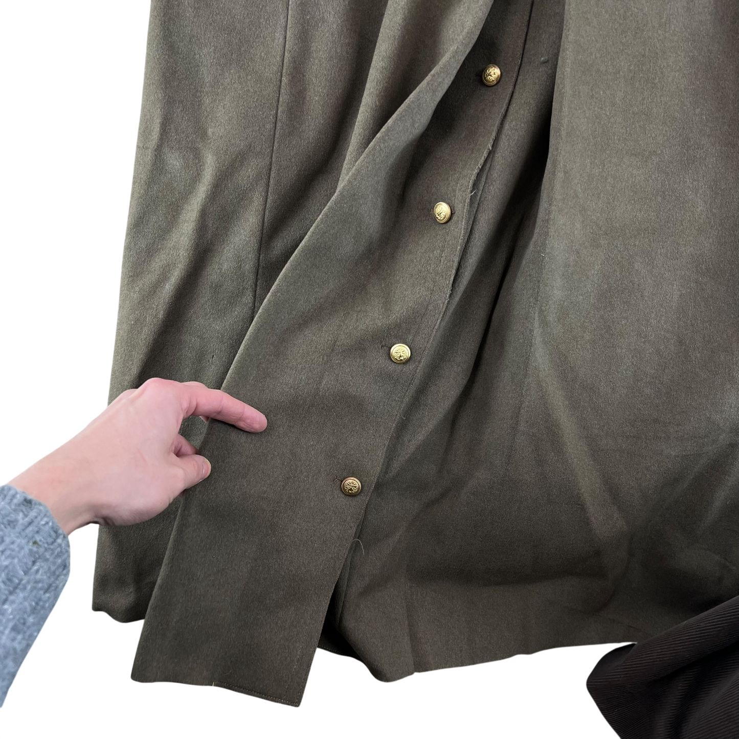 Italian Army 70's Officer's Khaki Wool Greatcoat - Medium
