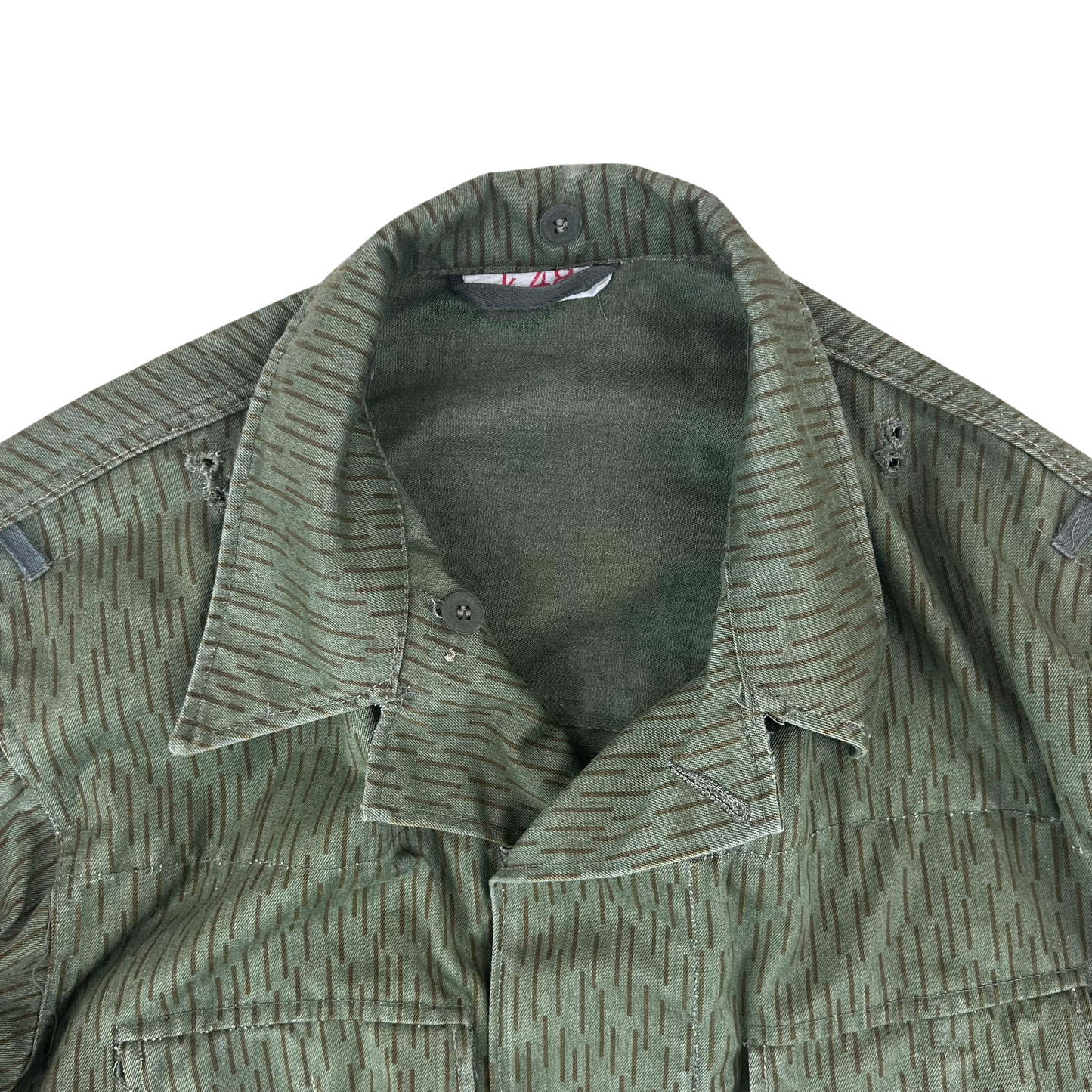 East German Army NVA DDR Raindrop Strichmuster Camouflage Jacket - Medium k48