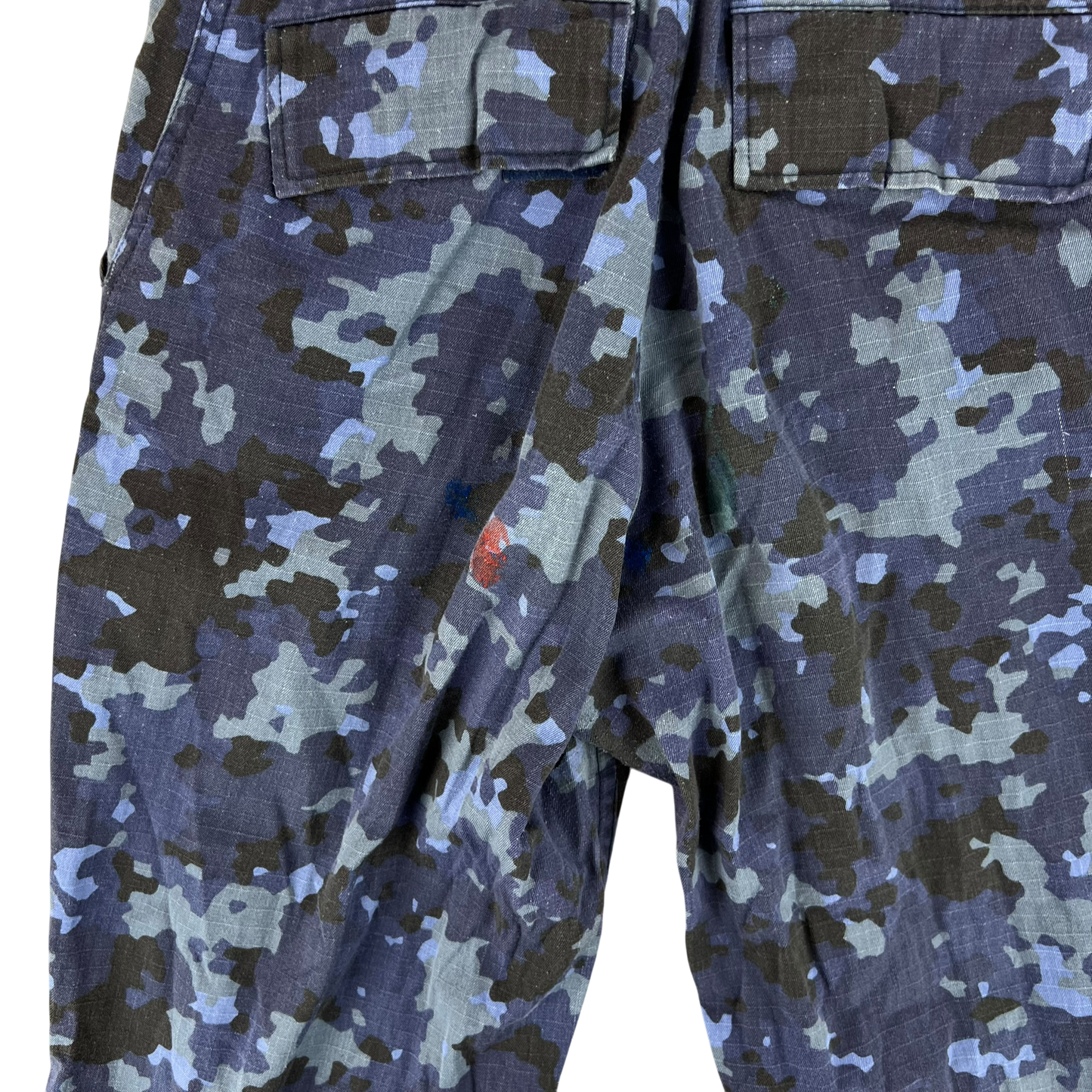 Romanian Navy M2017 Blue Camouflage Ripstop Trousers - W30 L31.5