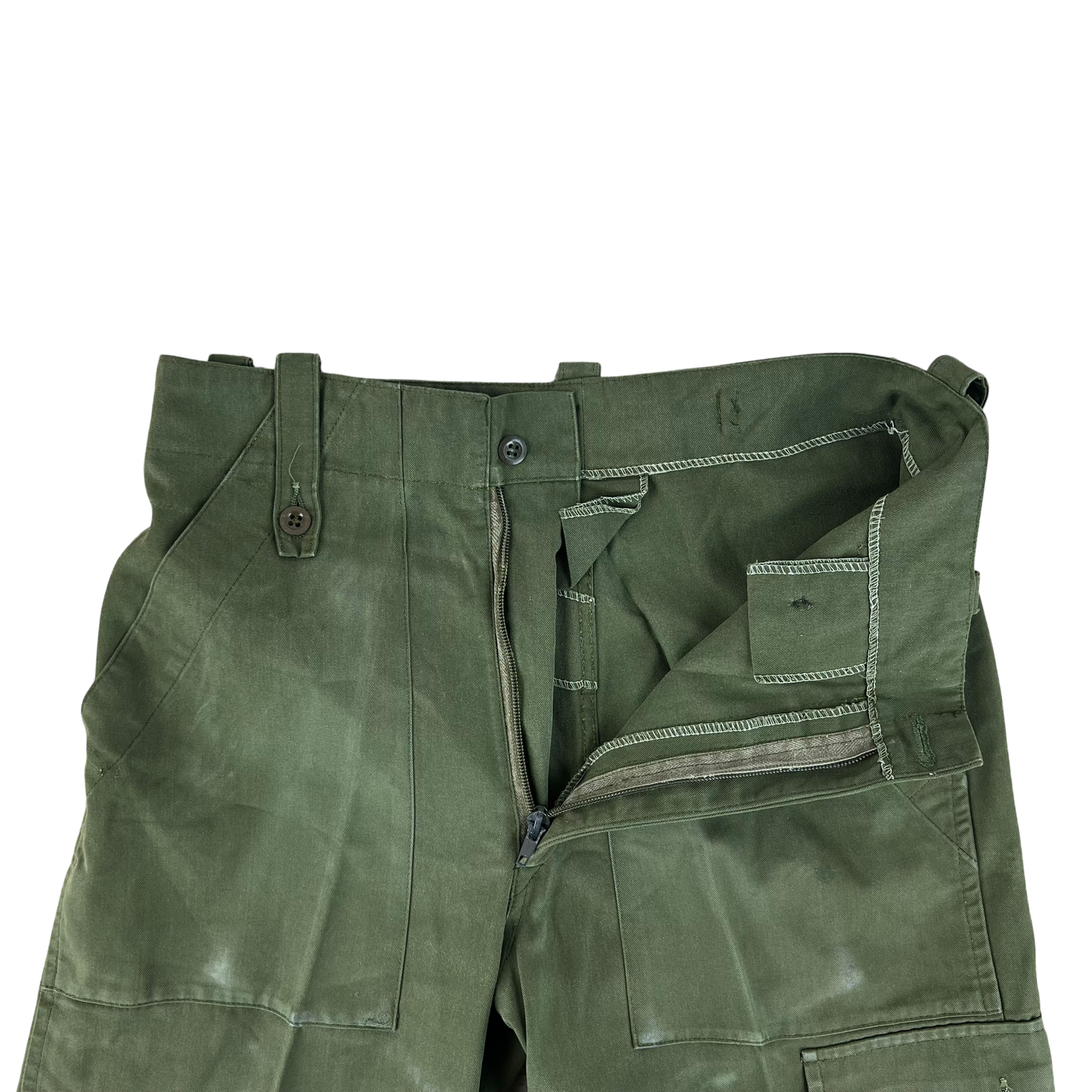 British Army Olive Green Fatigue Work Trousers - W30 L28.5