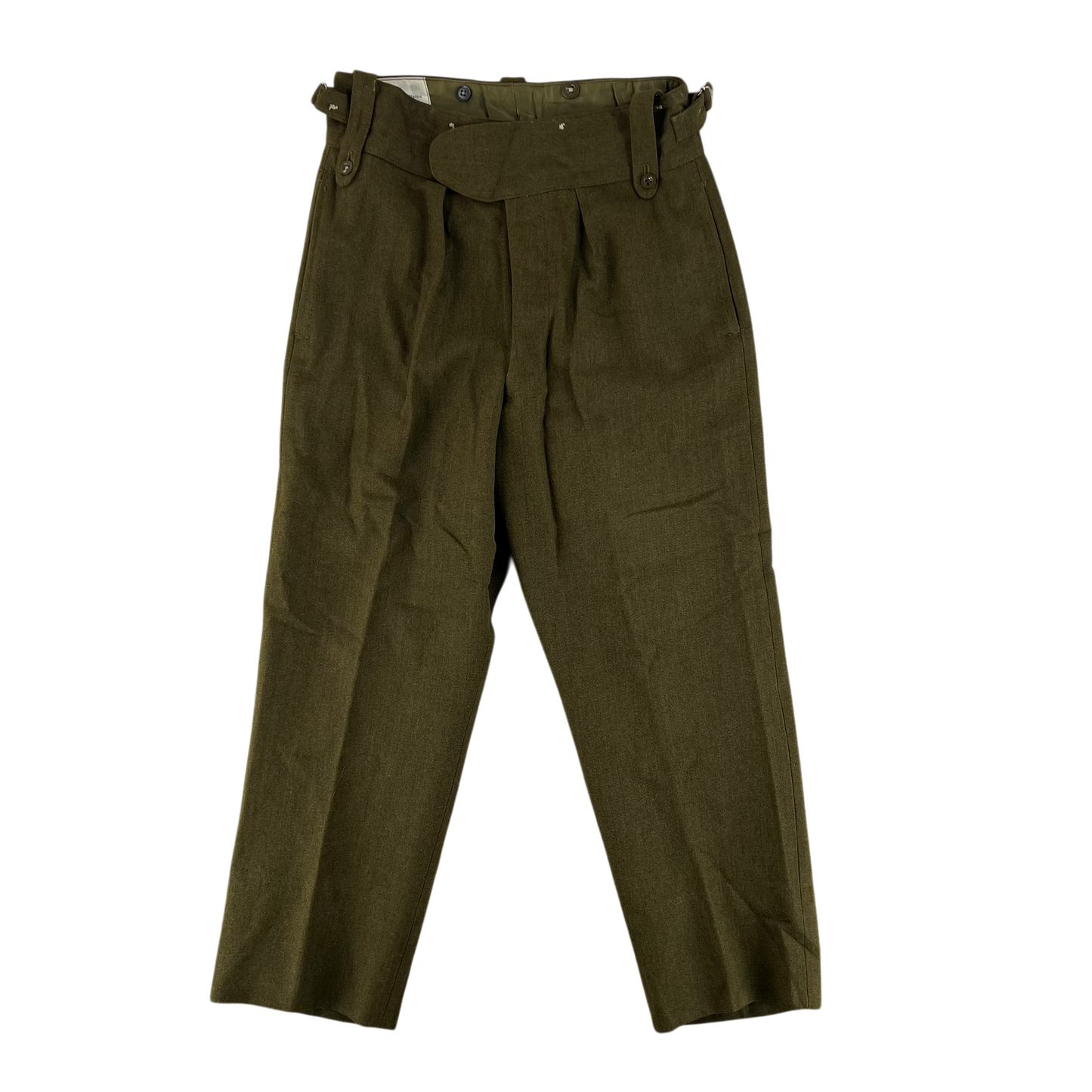 British Army 70s No2 Dress Khaki Wool Trousers - W30 L25
